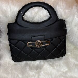 Valentino Orlandi Black Quilted Handbag
